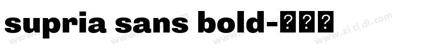 supria sans bold字体转换